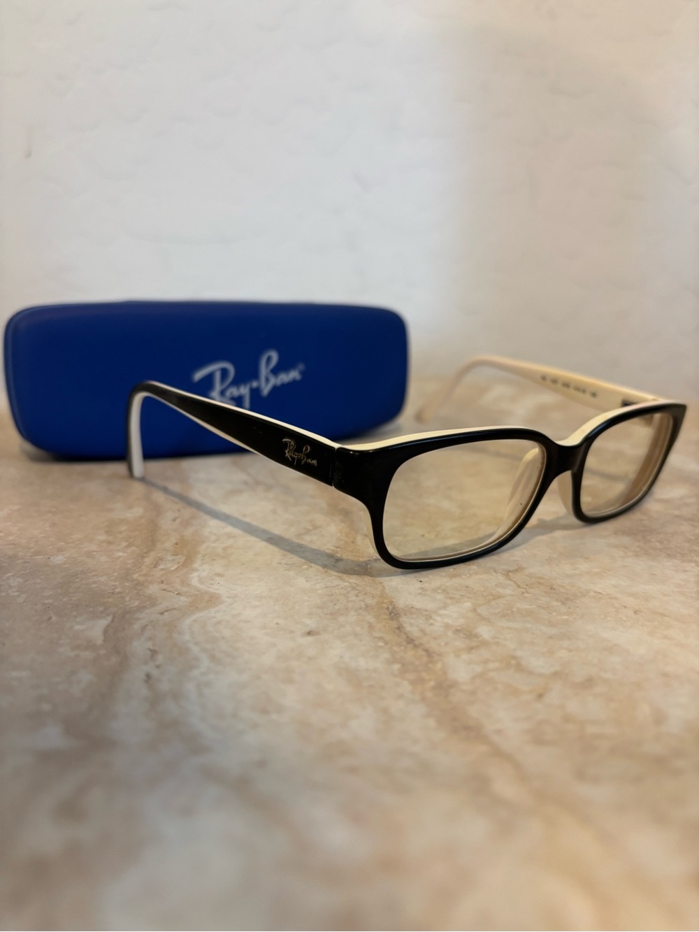 Ray-Ban Kids RB 1527 3579 Black and white Rectangle Eyeglasses